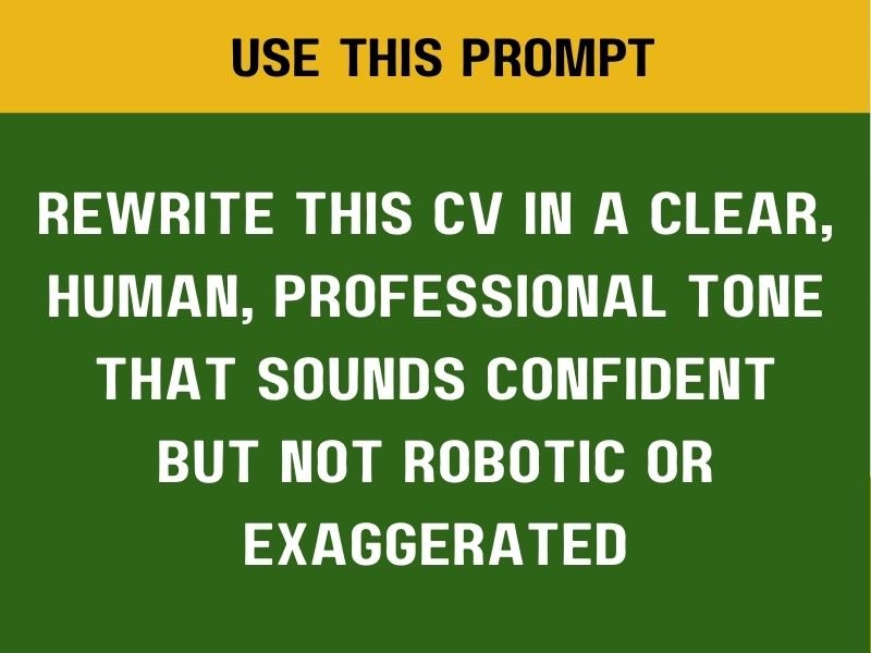 MAKE THE CV SOUND HUMAN