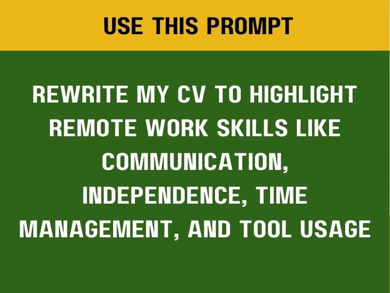 MAKE THE CV STRONGER