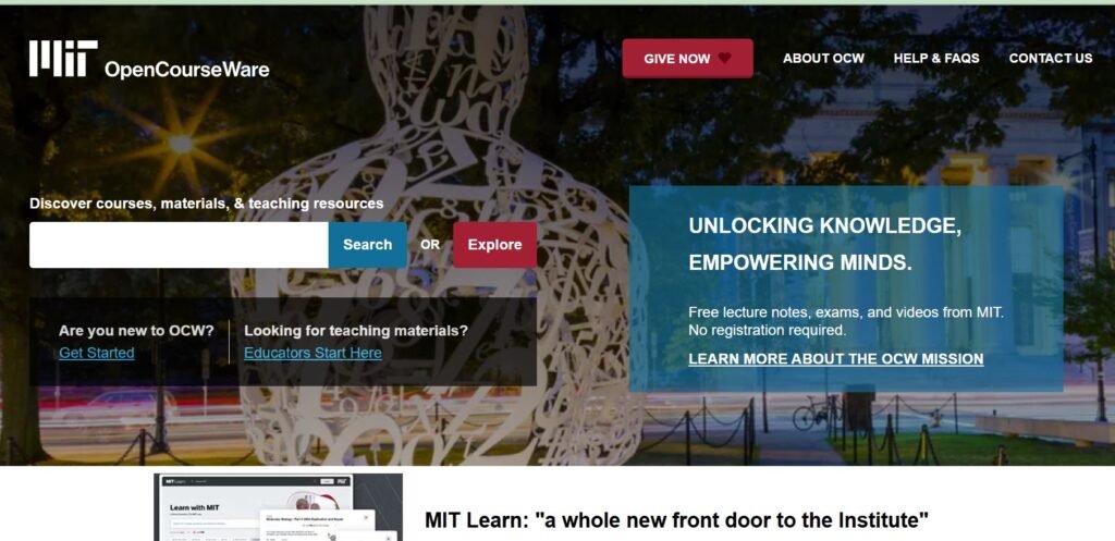MIT OpenCourseWare
