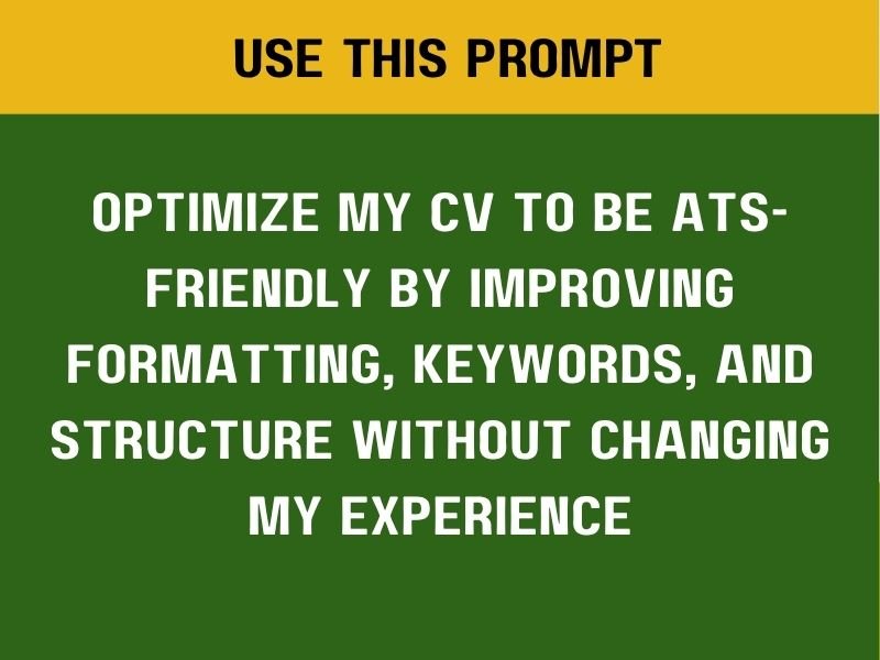 Optimize my CV