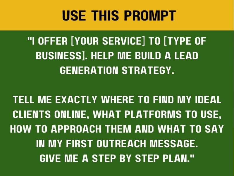 Generate a Lead List Strategy