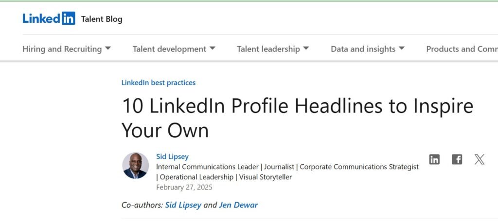 LinkedIn Headline