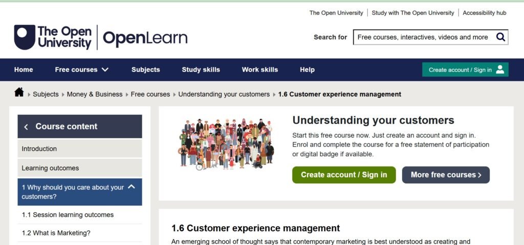 OpenLearn – Customer Service Skills