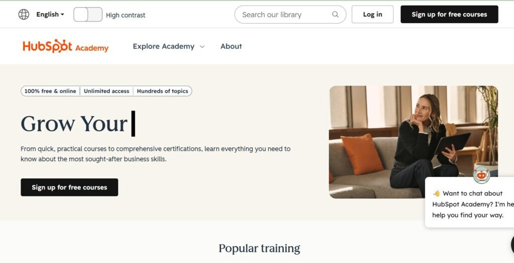 Hubspot academy