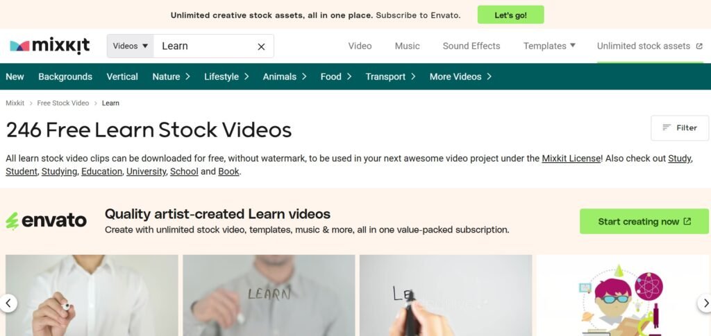 Mixkit Learn