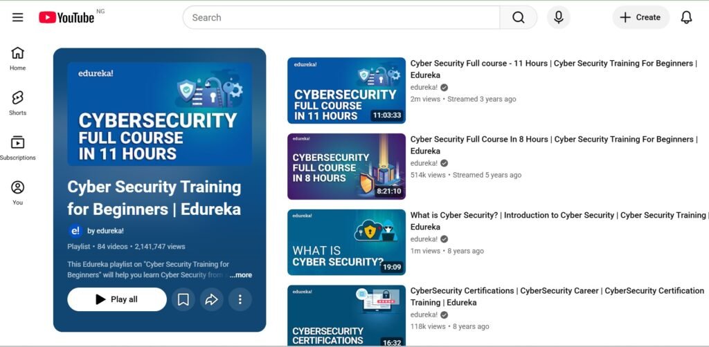 YouTube Cybersecurity Channels