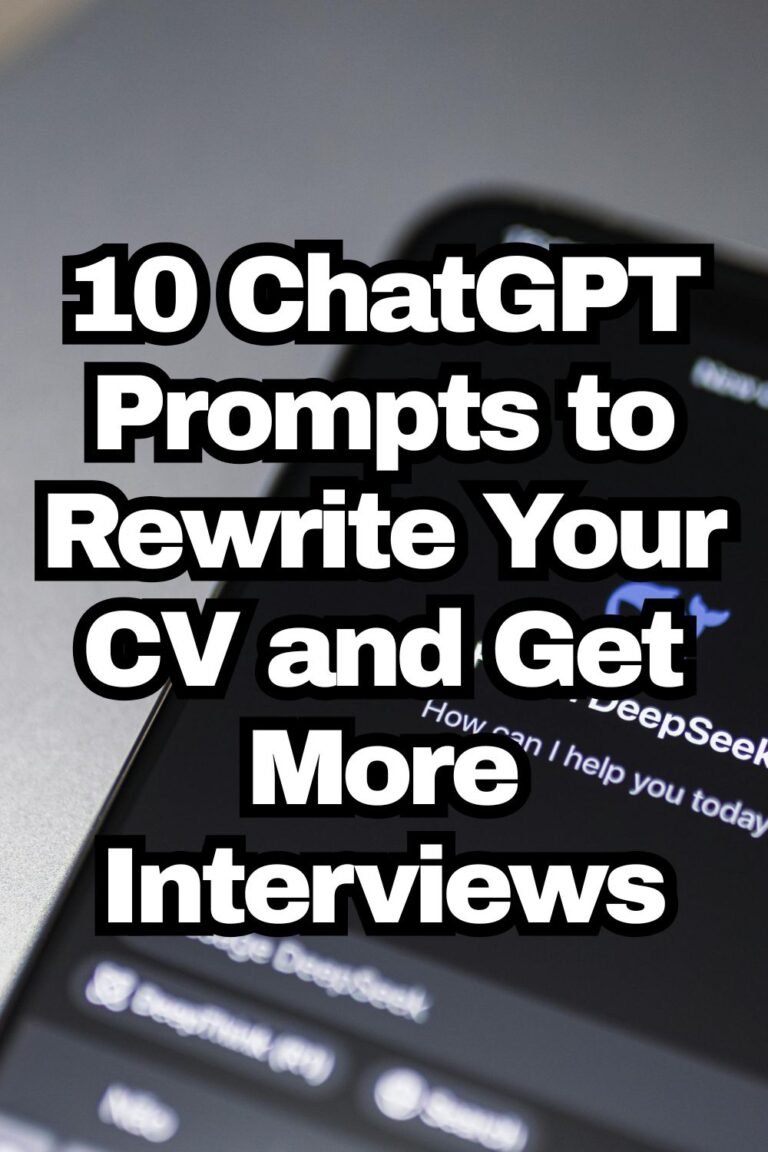 10 ChatGPT Prompts to Rewrite Your CV and Get More Interviews