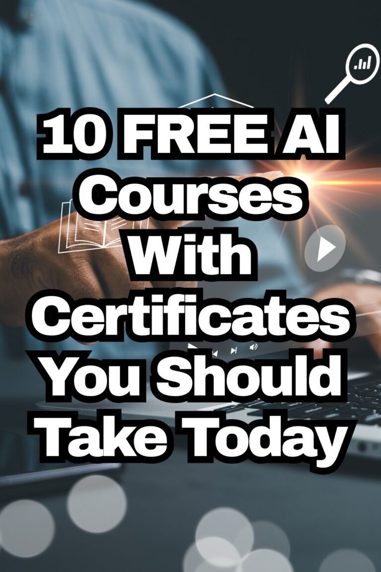 10 FREE AI Courses with Certificates you should take today