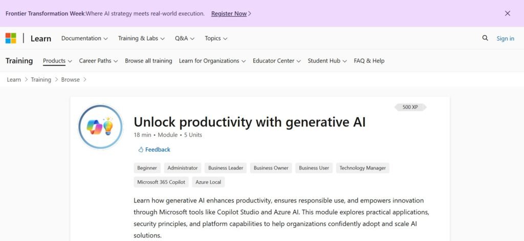 2. Unlock Productivity with Generative AI
