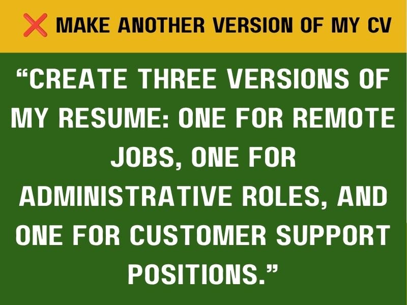Create Multiple Resume Versions Fast
