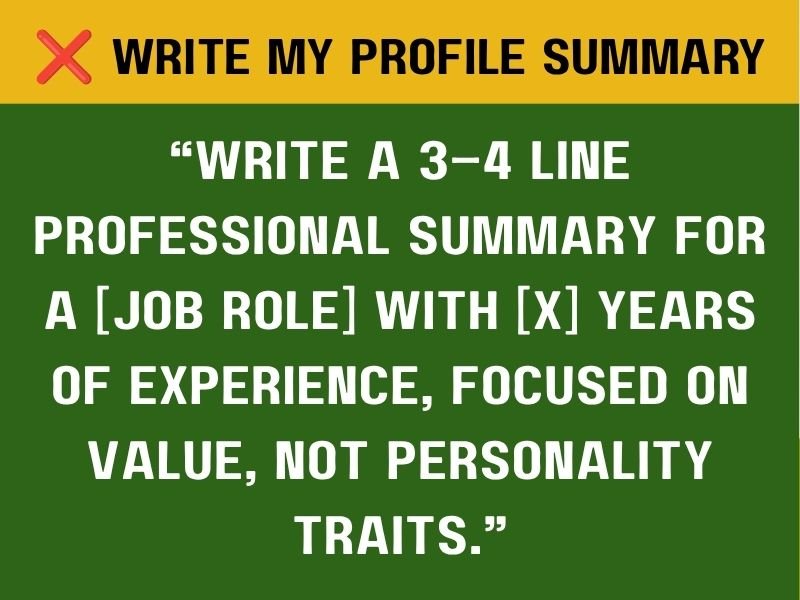 Create a Strong Professional Summary