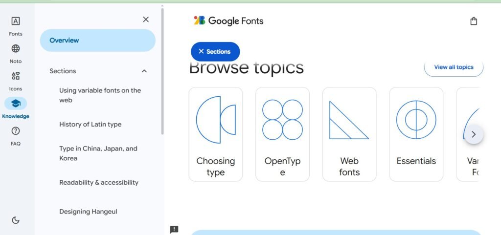 Google Fonts Knowledge