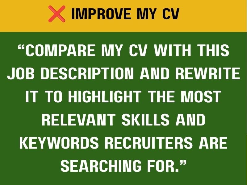 Make Your CV Match a Specific Job