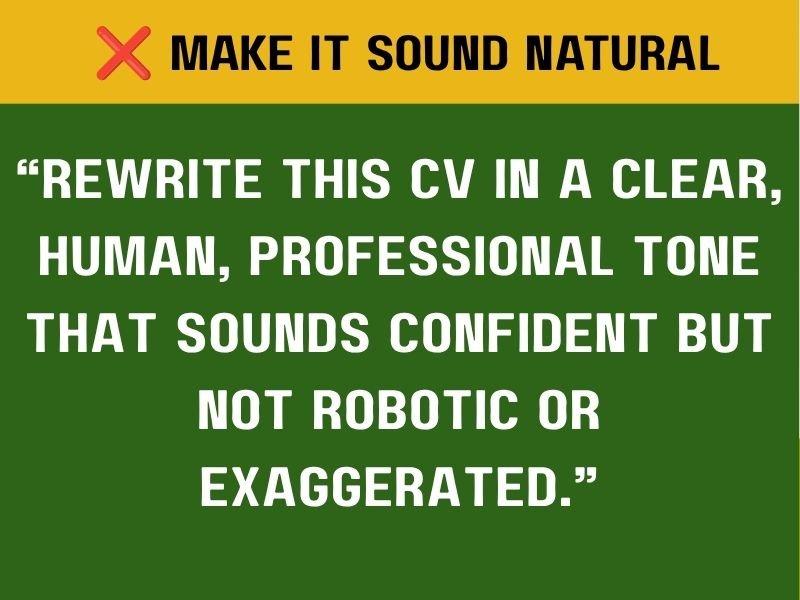 Make Your CV Sound Human, Not AI