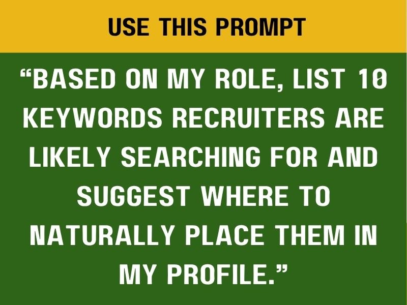 Optimize Your Profile for Keywords