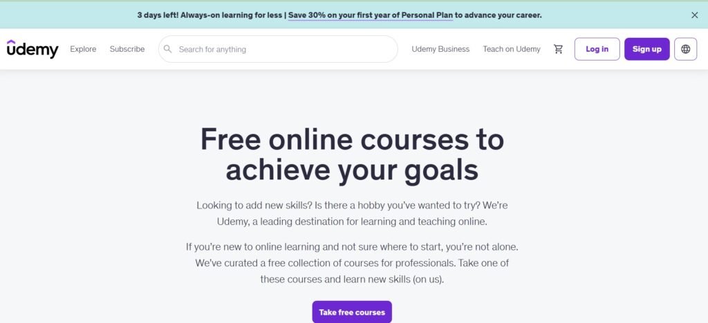 Udemy Free Courses